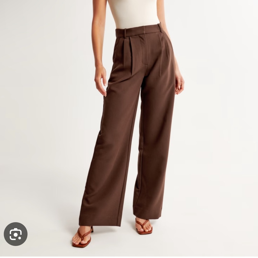 Abercrombie & Fitch Brown Wide-Leg Pants